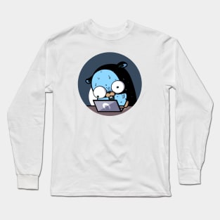 Golang Gopher Go Scared Long Sleeve T-Shirt